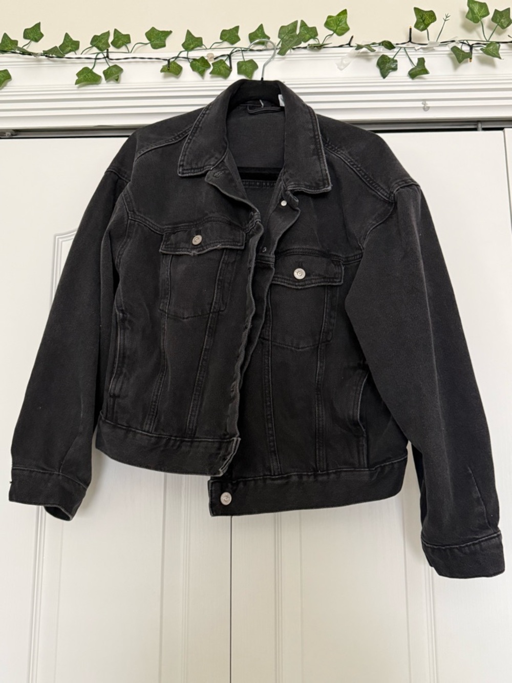 H&M Black Denim Jean Jacket